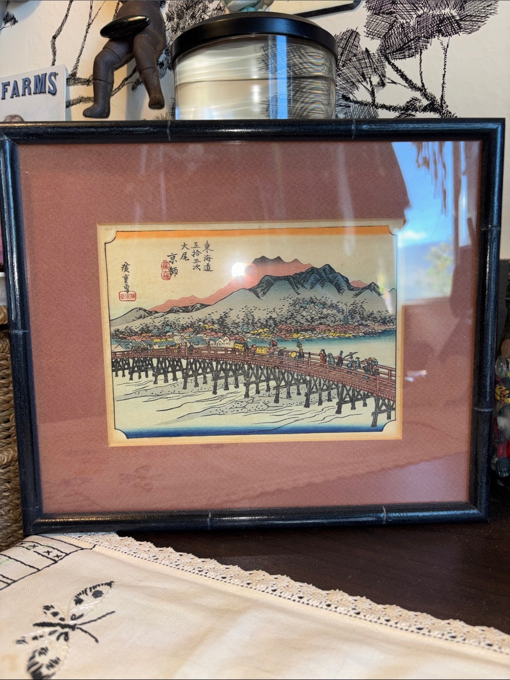 EUC VINTAGE Japanese woodblock print from Utagawa Hiroshige.